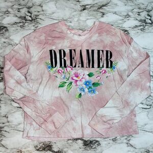 Hybrid | Sweater Graphic Floral Tie Dye "Dreamer" | Pink | Womens | M